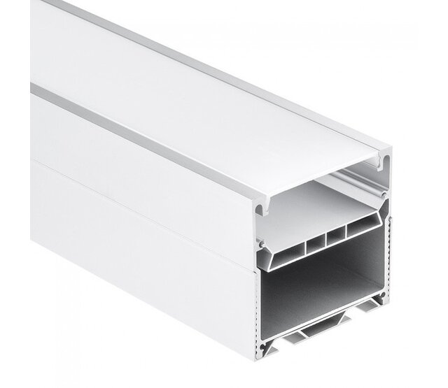 Extra großes LED-Aluminiumprofil 1,5 Meter mit Abdeckung 71,95 mm x 71,95 mm für LED-Streifen – XLPN12, hochwertige Beleuchtungslösung für professionelle Anwendungen