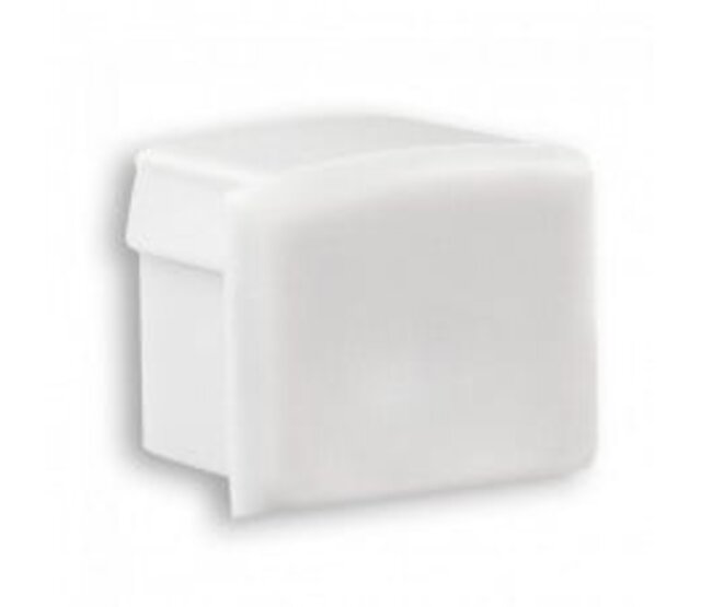 LED-Streifen-Endkappe ohne Kabeldurchführung - 02WIT | IP20, 12/24V, 8mm Breite, 2m Länge, weiß | Schutzabdeckung für LED-Beleuchtung, staub- und spritzwassergeschützt