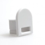 Aluminium Endkappe mit Kabeldurchführung für LED Streifen – 05.2ALU, 22 mm Breite, IP20 Schutzklasse, ideal für LED-Profile, Montagezubehör, Elektroinstallation