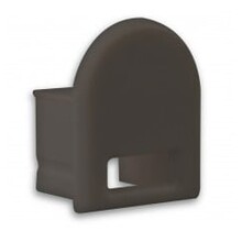 Schwarze Endkappe mit Kabeldurchführung für LED Streifen Profil 05.2, 5 mm Durchmesser, IP20, kompatibel mit Aluminiumprofilen, ideal für LED-Beleuchtungssysteme