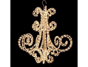 LED Kronleuchter Innen & Außen 60 cm - Moderne Hängelampe mit LED-Streifen