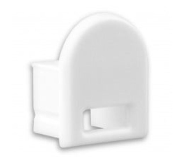 LED-Streifen-Endkappe mit Kabeldurchführung 05.2WIT – Weiß, IP20, für 10 mm breite LED-Bänder, 5 m Rollen, einfache Montage, sicherer Abschluss