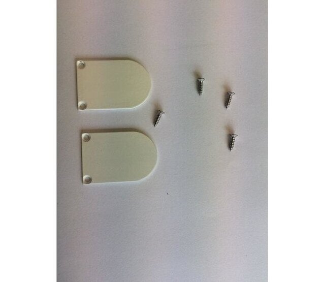 2 x LED-Profil Endkappen mit Schrauben für PL5 C5 Spica – Weiß – Passend für LED-Streifen, Aluminiumprofile, 5 mm Breite, inkl. Montagematerial