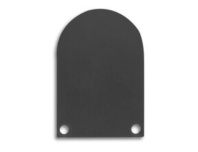 2x LED Alu-Profil Endkappen inkl. Schrauben XL06.C4 - Schwarz