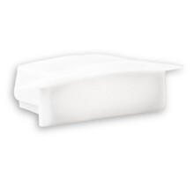 Endkappe für LED-Streifenprofile ohne Kabeldurchführung – 08WIT, weiß, passend für Aluminiumprofile, 8 mm Breite, einfache Montage, hochwertiges ABS-Material, staub- und spritzwassergeschützt