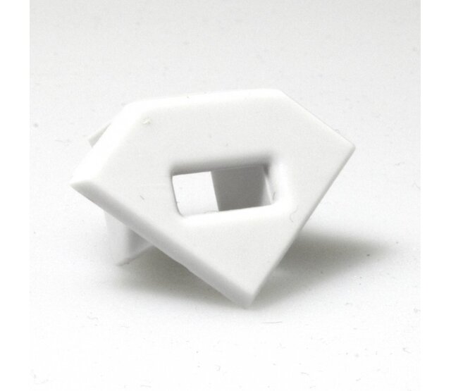 23ALU Endkappe mit Kabeldurchführung für Aluminiumprofile – Präzise Kabelführung, robuste Aluminiumlegierung, kompatibel mit LED Streifen, 23 mm Breite, ideal für Beleuchtungsprojekte