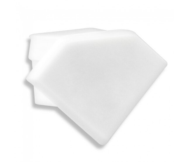 Endkappe ohne Kabeldurchführung - C23WIT, 23 mm, weiß, für LED-Streifenprofil, IP20, passend für Aluminiumprofile, einfache Montage, staubgeschützt