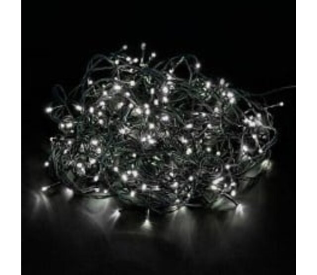 50m LED Weihnachtsbaumbeleuchtung mit 600 weißen LEDs, 230V, IP44, energiesparend, warmweiß, ideal für Garten, Terrasse & Fassade