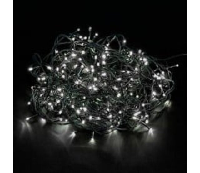 50m LED Weihnachtsbaumbeleuchtung mit 600 weißen LEDs, 230V, IP44, energiesparend, warmweiß, ideal für Garten, Terrasse & Fassade