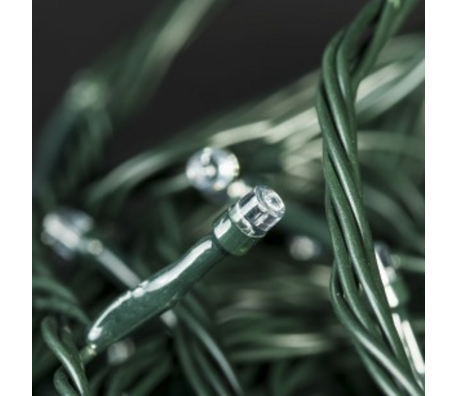 50m LED Weihnachtsbaumbeleuchtung mit 600 weißen LEDs, 230V, IP44, energiesparend, warmweiß, ideal für Garten, Terrasse & Fassade