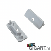 LED-Eindkappe mit Kabeldurchführung für LED-Streifen, 09WIT – IP20, 12/24V, 8mm Breite, weiß – Abschlusskappe für LED-Beleuchtung, passend für Alu-Profile