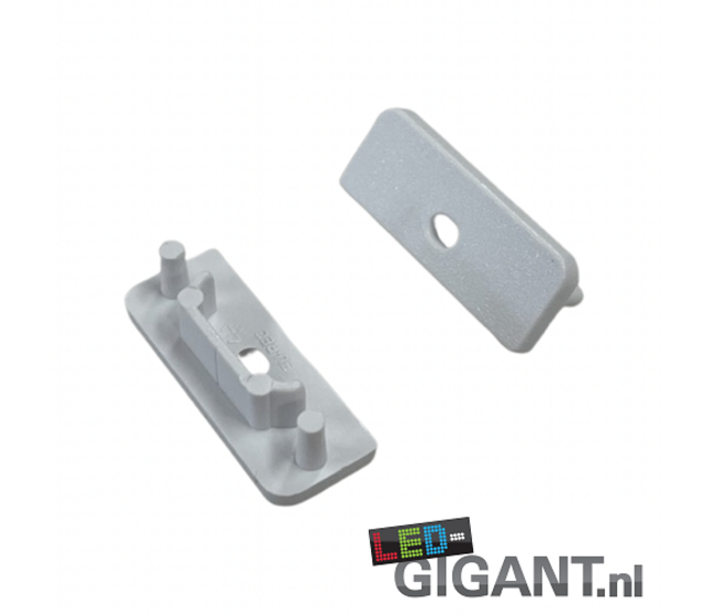 LED-Eindkappe mit Kabeldurchführung für LED-Streifen, 09WIT – IP20, 12/24V, 8mm Breite, weiß – Abschlusskappe für LED-Beleuchtung, passend für Alu-Profile