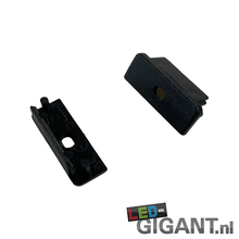 Endkappe mit Kabeldurchführung für LED-Profile – Schwarz 09