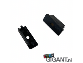 Endkappe mit Kabeldurchführung für LED-Profile – Schwarz 09