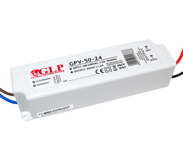LED-Treiber 50 Watt 24 Volt 2,1 Ampere – IP67 wasserdicht – Konstantspannung – GLP GPV-50-24 – für LED-Streifen & Beleuchtung LED-Treiber 50 Watt 24 Volt 2,1 Ampere – IP67 wasserdicht – Konstantspannung – GLP GPV-50-24 – für LED-Streifen & Beleuchtung