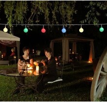 LED Partybeleuchtung – 50 RGB LEDs – 14,7 Meter Lichterkette mit Mehrfarben-Effekten, Fernbedienung, IP65 wasserdicht, 12V Niederspannung, ideal für Events und Dekoration