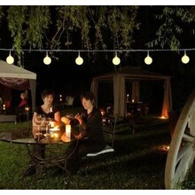 LED Partybeleuchtung – 50 LEDs – Warmweiß – 14,7 m Lichterkette