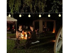 LED Partybeleuchtung – 50 LEDs – Warmweiß – 14,7 m Lichterkette