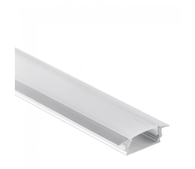 50m LED Aluminiumprofil Einbau 16,80mm x 5,91mm für LED Streifen, 08ALU, präzise Maße, optimale Wärmeableitung, ideal für Innenbeleuchtung