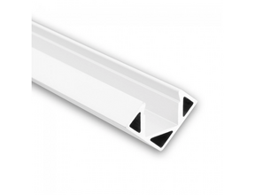 50 m LED-Streifen Aluminium-Eckprofil mit Abdeckung 25,66 x 18,01 mm – P23 Weiß