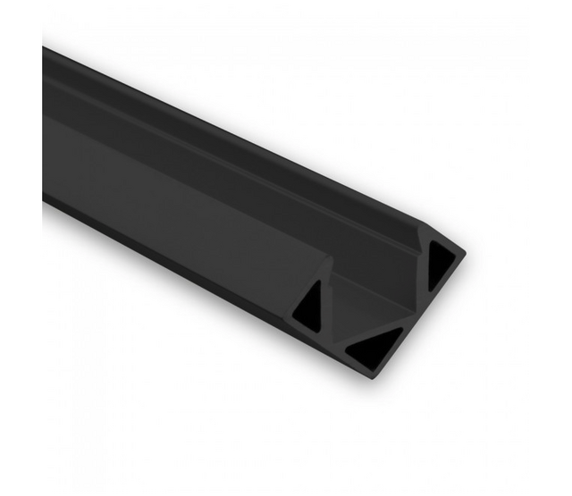 50 Meter - LED Streifen Aluminium Profil 25,66 mm x 18,01 mm mit Abdeckung - P23 (schwarz) für perfekte Lichtführung und Montage 50 Meter - LED Streifen Aluminium Profil 25,66 mm x 18,01 mm mit Abdeckung - P23 (schwarz) für perfekte Lichtführung und Montage