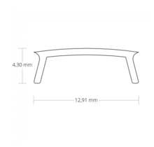 2 Meter Opal LED Streifen Abdeckprofil - 11,5 mm Breite - Diffuse Abdeckung für LED-Beleuchtung - Aluminiumschiene für indirekte Beleuchtung - Kompatibel mit LED-Profilen P17 & P23