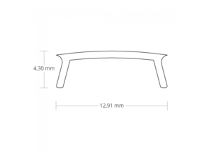 2m LED Alu Profil Abdeckung – Opal – 11,5 mm – Diffus – für LED Streifen