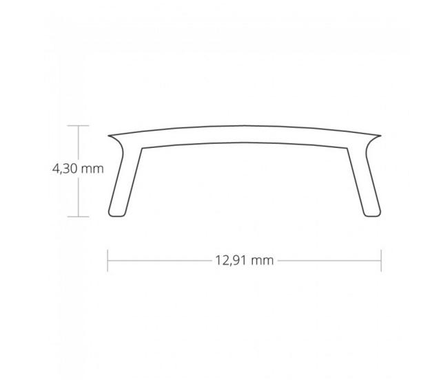 2 Meter Opal LED Streifen Abdeckprofil - 11,5 mm Breite - Diffuse Abdeckung für LED-Beleuchtung - Aluminiumschiene für indirekte Beleuchtung - Kompatibel mit LED-Profilen P17 & P23
