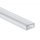 3 Meter klare LED-Profilabdeckung – 11,5 mm Breite – Diffusor für gleichmäßige Lichtverteilung – für LED Streifen, kompatibel mit P17 und P23 – Einfache Montage durch Klicksystem