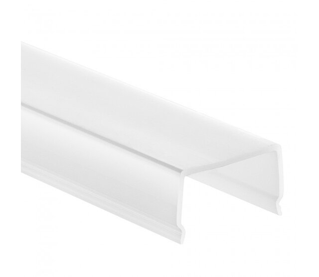 2 Meter Opal LED-Profilabdeckung für LED-Streifen – 25,8 mm Breite – C2-Klasse – Diffusor für gleichmäßige Lichtverteilung – Hochwertige Aluminiumausführung 2 Meter Opal LED-Profilabdeckung für LED-Streifen – 25,8 mm Breite – C2-Klasse – Diffusor für gleichmäßige Lichtverteilung – Hochwertige Aluminiumausführung