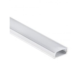 LED Aluprofil flach 10m inkl. Abdeckung 16,80x6,47mm für LED Streifen PL1