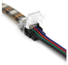 Wasserdichter Verbinder für 10mm RGB LED-Streifen – IP67 Schutz, 10mm Breite, für flexible LED-Beleuchtung, einfache Montage, robuste Kunststoffausführung