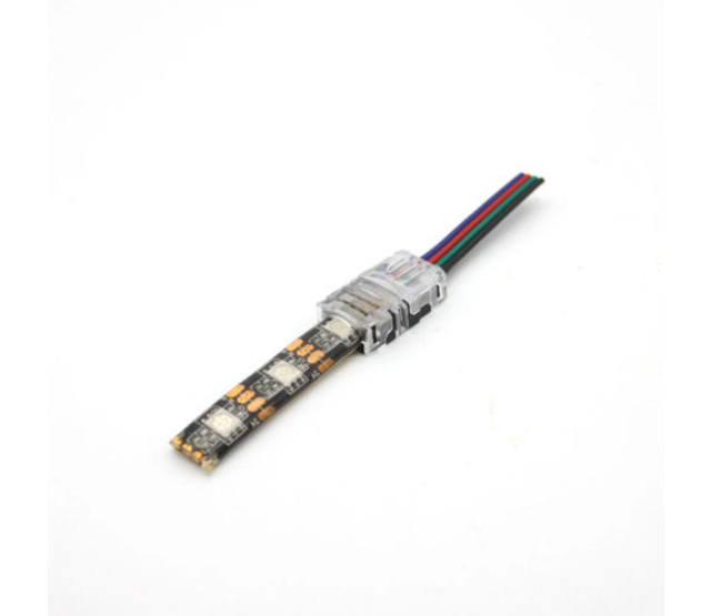 Wasserdichter Verbinder für 10mm RGB LED-Streifen – IP67 Schutz, 10mm Breite, für flexible LED-Beleuchtung, einfache Montage, robuste Kunststoffausführung