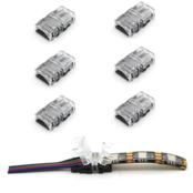 Wasserdichter Verbinder für 10mm RGB LED-Streifen – IP67 Schutz, 10mm Breite, für flexible LED-Beleuchtung, einfache Montage, robuste Kunststoffausführung