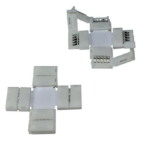 4-Wege-Verbinder für RGBW LED-Streifen – 12 mm breit – Kompatibel mit 12V/24V LED-Bändern – Einfache, lötfreie Installation – IP20 – Für Innenbereich – Hochwertige Anschlusslösung