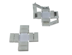 4-Wege-Verbinder für RGBW LED Streifen – 12 mm breit, lötfrei