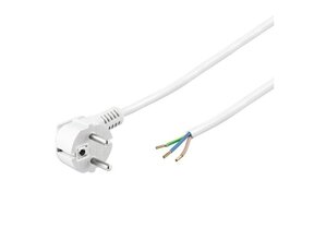 LED Netzteil Stromkabel – Weiß – 1,5m – Schuko Stecker – Geeignet für LED