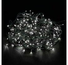 240 LED Weihnachtsbaumbeleuchtung, 18 Meter kaltweiße Außenlichter, wetterfeste LED-Lichterkette mit IP44, 12W, 230V, 21 Meter Gesamtlänge, für Garten und Terrasse