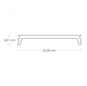 LED Aluminiumprofil 10 Meter mit niedriger Abdeckung 26,79mm x 11,69mm PN4 C1 - Weiß, ideal für LED Streifen, präzise Maße, hochwertige Verarbeitung, perfekt für Innenbeleuchtung