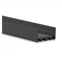 LED Aluminiumprofil PN4 C1 Schwarz, 10 m Länge