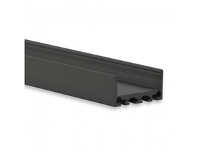 LED Profil 10m schwarz PN4 C1 – 26,79x11,69mm mit flacher Abdeckung