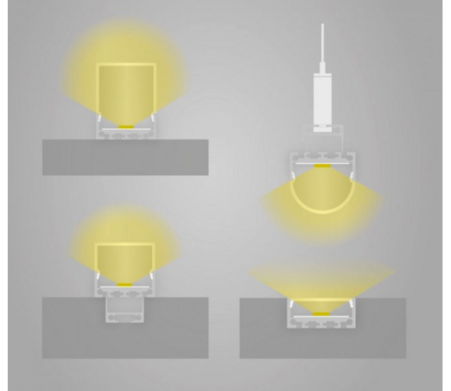 LED Aluminiumprofil PN4 C1 Schwarz, 10 m Länge