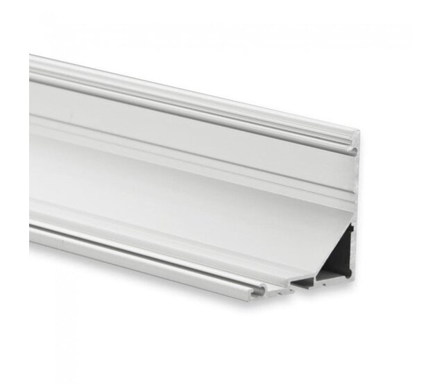 Extra großes LED-Eckprofil mit gebogener Abdeckung