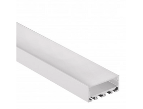 LED Profil 20m mit flacher Abdeckung 26,79x11,69mm PN4 C1 - Grau