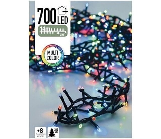 14m LED Streifen für Weihnachtsdeko – 700 Multi-Color LEDs, 14 Meter, IP65 wasserfest, 24V Niedervolt, dimmbar, für Innen- und Außenbereich, inkl. Netzteil