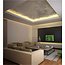 Luksus LED Deckenprofil 2 Meter mit Abdeckung – FRAME14 ALU | 200 cm Aluminiumprofil mit Diffusor für LED Streifen, ideal für indirekte Beleuchtung und moderne Raumgestaltung