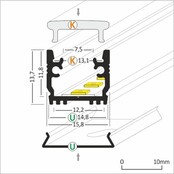 LED-Streifen Bodenprofil 2 Meter mit Abdeckung 15,8 mm x 13,70 mm – VLOER12 | Aluminiumschiene für LED-Beleuchtung | Bodenleuchtelement | Dimmbare LED-Unterbauleuchte | Innen- und Außenbereich geeignet LED-Streifen Bodenprofil 2 Meter mit Abdeckung 15,8 mm x 13,70 mm – VLOER12 | Aluminiumschiene für LED-Beleuchtung | Bodenleuchtelement | Dimmbare LED-Unterbauleuchte | Innen- und Außenbereich geeignet