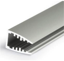 LED Streifen Aluminium Profil MK10 für Glasplatten, 1 Meter, 27 x 16,5 mm, diffuses Licht, einfache Montage, hochwertige Optik, ideal für indirekte Beleuchtung