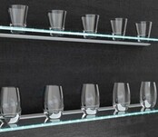 LED Streifen Aluminium Profil MK10 für Glasplatten, 1 Meter, 27 x 16,5 mm, diffuses Licht, einfache Montage, hochwertige Optik, ideal für indirekte Beleuchtung