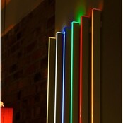 LED Streifen Aluminium Profil MK10 für Glasplatten, 1 Meter, 27 x 16,5 mm, diffuses Licht, einfache Montage, hochwertige Optik, ideal für indirekte Beleuchtung